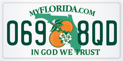 FL license plate 0698QD