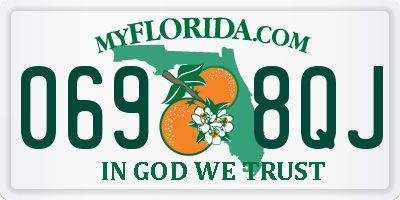 FL license plate 0698QJ