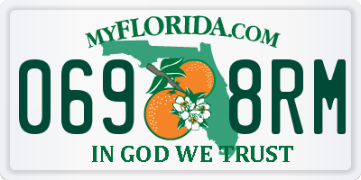 FL license plate 0698RM