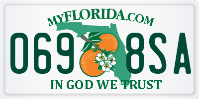 FL license plate 0698SA