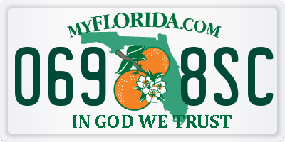 FL license plate 0698SC
