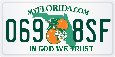 FL license plate 0698SF