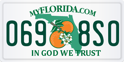 FL license plate 0698SO