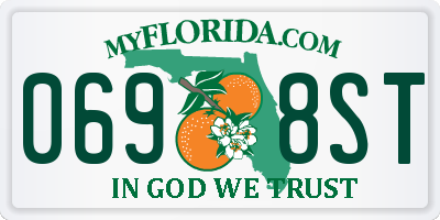 FL license plate 0698ST