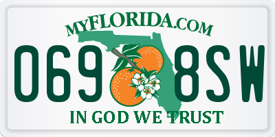 FL license plate 0698SW