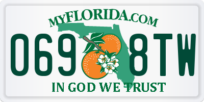 FL license plate 0698TW