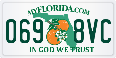 FL license plate 0698VC