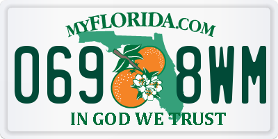 FL license plate 0698WM