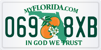 FL license plate 0698XB