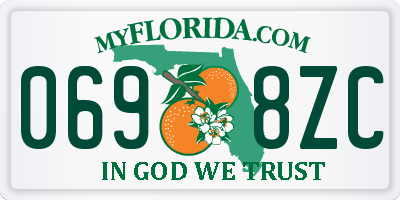FL license plate 0698ZC