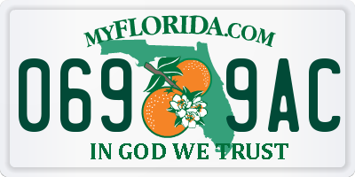 FL license plate 0699AC