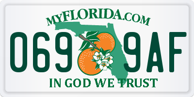 FL license plate 0699AF