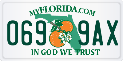 FL license plate 0699AX