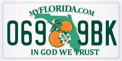FL license plate 0699BK