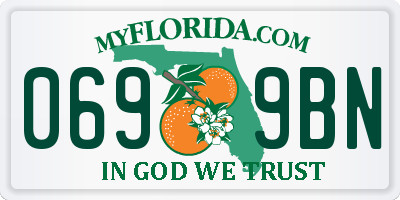 FL license plate 0699BN