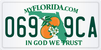 FL license plate 0699CA