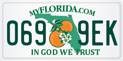 FL license plate 0699EK