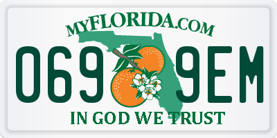 FL license plate 0699EM
