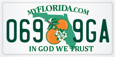 FL license plate 0699GA