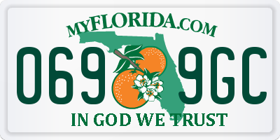 FL license plate 0699GC