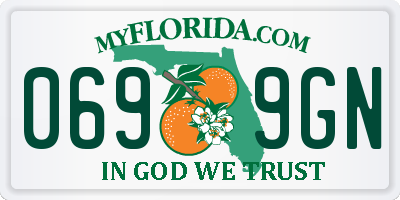 FL license plate 0699GN