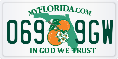 FL license plate 0699GW