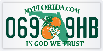 FL license plate 0699HB