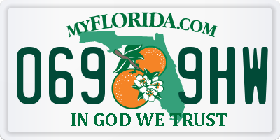 FL license plate 0699HW