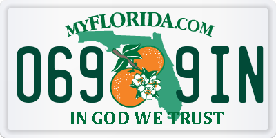 FL license plate 0699IN
