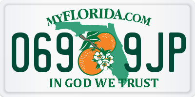 FL license plate 0699JP