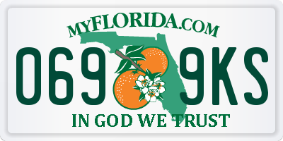FL license plate 0699KS