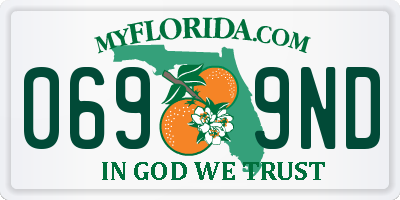 FL license plate 0699ND