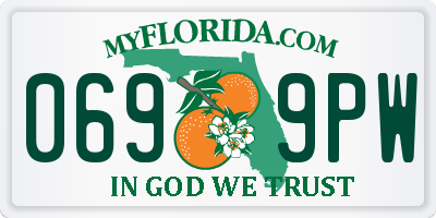 FL license plate 0699PW