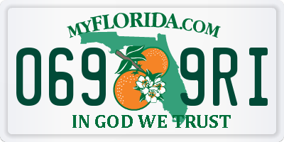 FL license plate 0699RI