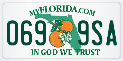 FL license plate 0699SA