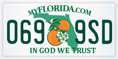 FL license plate 0699SD