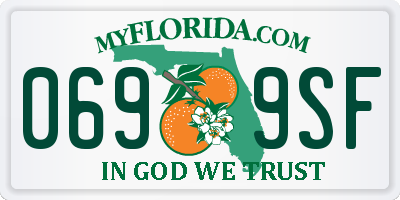 FL license plate 0699SF