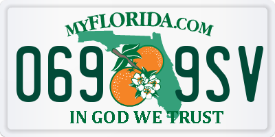 FL license plate 0699SV