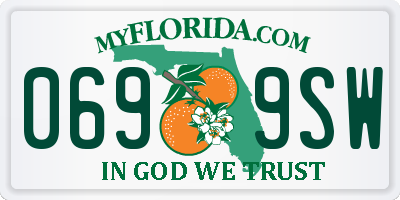 FL license plate 0699SW