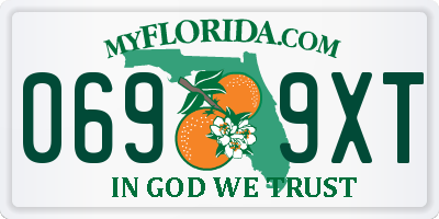 FL license plate 0699XT