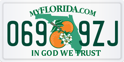 FL license plate 0699ZJ