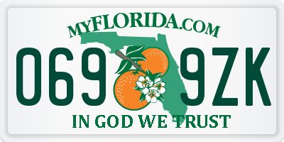 FL license plate 0699ZK