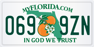 FL license plate 0699ZN