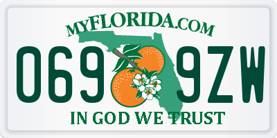 FL license plate 0699ZW