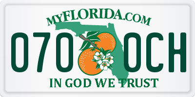 FL license plate 0700CH