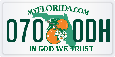 FL license plate 0700DH