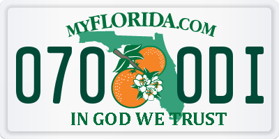 FL license plate 0700DI