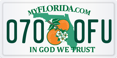 FL license plate 0700FU