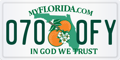 FL license plate 0700FY