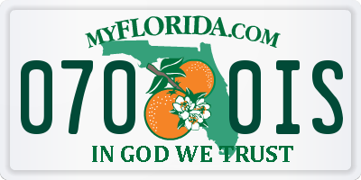 FL license plate 0700IS